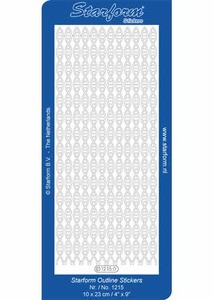 Starform LARGE TWIST BORDERS SILVER 1215 OUTLINE STICKERS