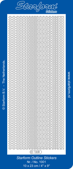 Starform FINE CHAIN BORDERS N1001 BLACK Peel Stickers
