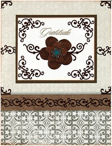 HOTP Dazzles N1578 BROWN Corners Outline Peel Sticker