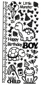 HOTP Dazzles N1613 Boy Stuff Outline Peel Sticker