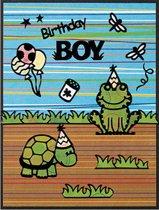 HOTP Dazzles N1613 Boy Stuff Outline Peel Sticker