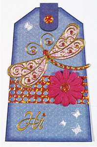 HOTP Dazzles N1558 Pink Jewel Outline Peel Sticker