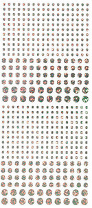 HOTP Dazzles N1559 Silver Jewel Outline Peel Sticker