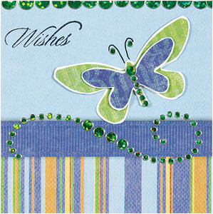 HOTP Dazzles N1565 Green Jewel Outline Peel Sticker