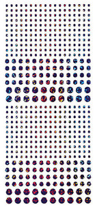 HOTP Dazzles N1562 Blue Jewel Outline Peel Sticker