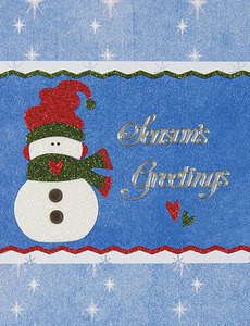 HOTP Dazzles DOUBLE STICK SNOWMAN STICKERS 2075