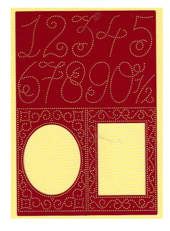 Ornare Pricking Stencil Template Numbers Frames