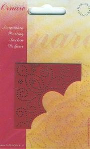 Ornare Pricking Stencil Template Corner Swirls