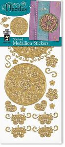 HOTP Dazzles Stacked Medallion Outline Stickers GOLD 1861