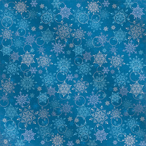 2pc FOIL 12X12 Blue w/ Snowflake Paper Pizazz HOTP