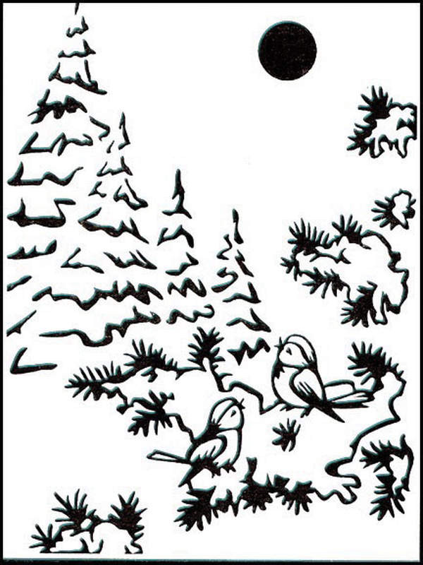 Nellie Snellen Snow Birds 4x6"  Embossing Folder