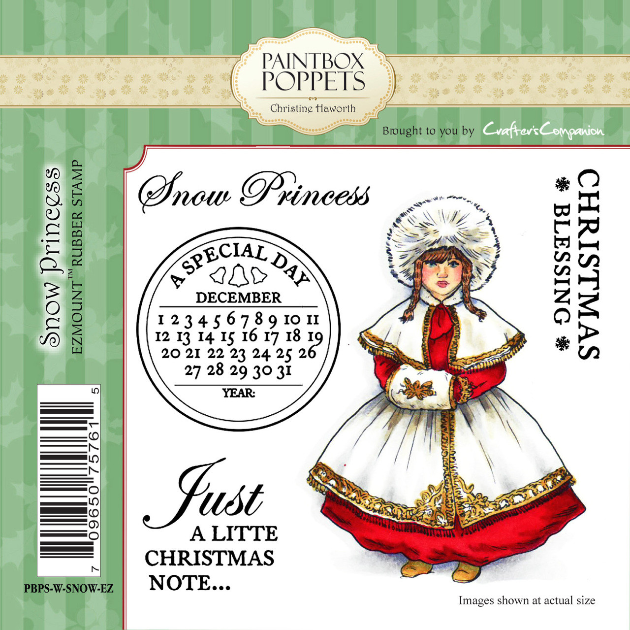Paintbox Poppets SNOW PRINCESS By Christine Haworth 5-Stamp EZMount Rubber Stamp Set
