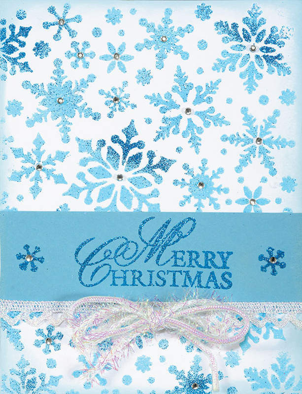 Snowfall 6x6" Stencil from Hot Off the Press for Chalking Inking Embossing-Paste Sprays Mists Markers More!