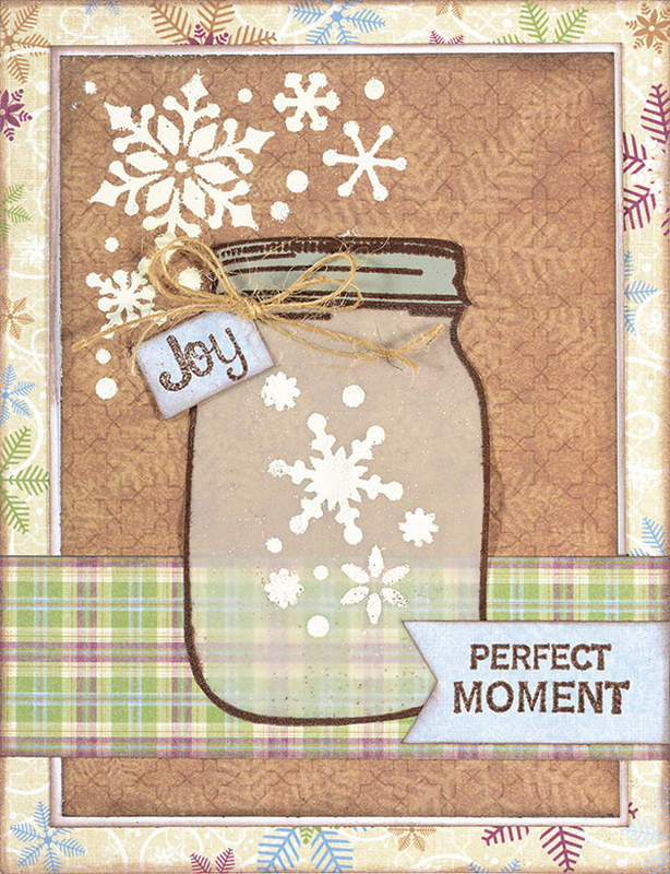 Snowfall 6x6" Stencil from Hot Off the Press for Chalking Inking Embossing-Paste Sprays Mists Markers More!