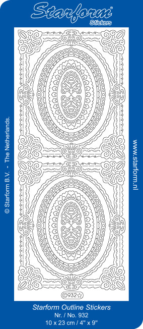 Starform Frames aand Ovals Gold 932 Peel Stickers