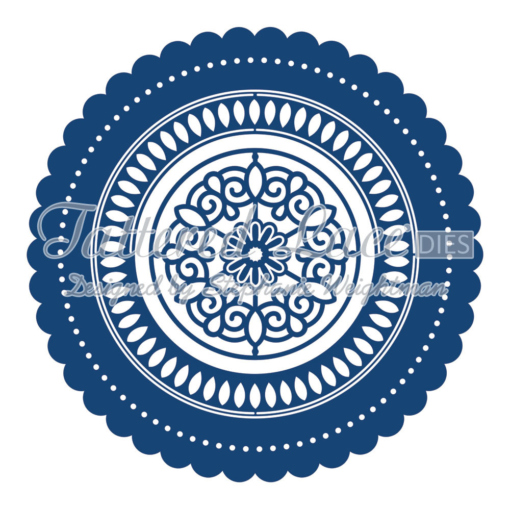 Tattered Lace Hardwick Lace Scallop circle Cutting Die Set D358 Retired