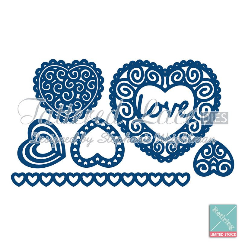 Tattered Lace - Hearts- D265 Cutting Dies