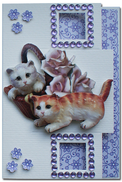 Lomiac Die-Cut A6  GreenSquare Cards 5pc Card-Making