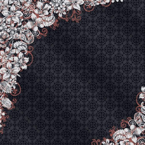 Hot Off The Press - Black/Silver Floral Foil 