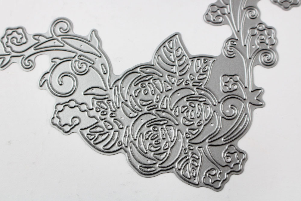 Tattered Lace Rose Pearl COrner Cutting Die D1048