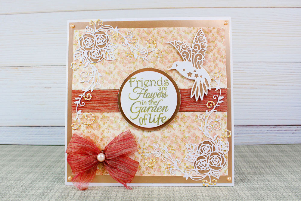 Tattered Lace Rose Pearl COrner Cutting Die D1048