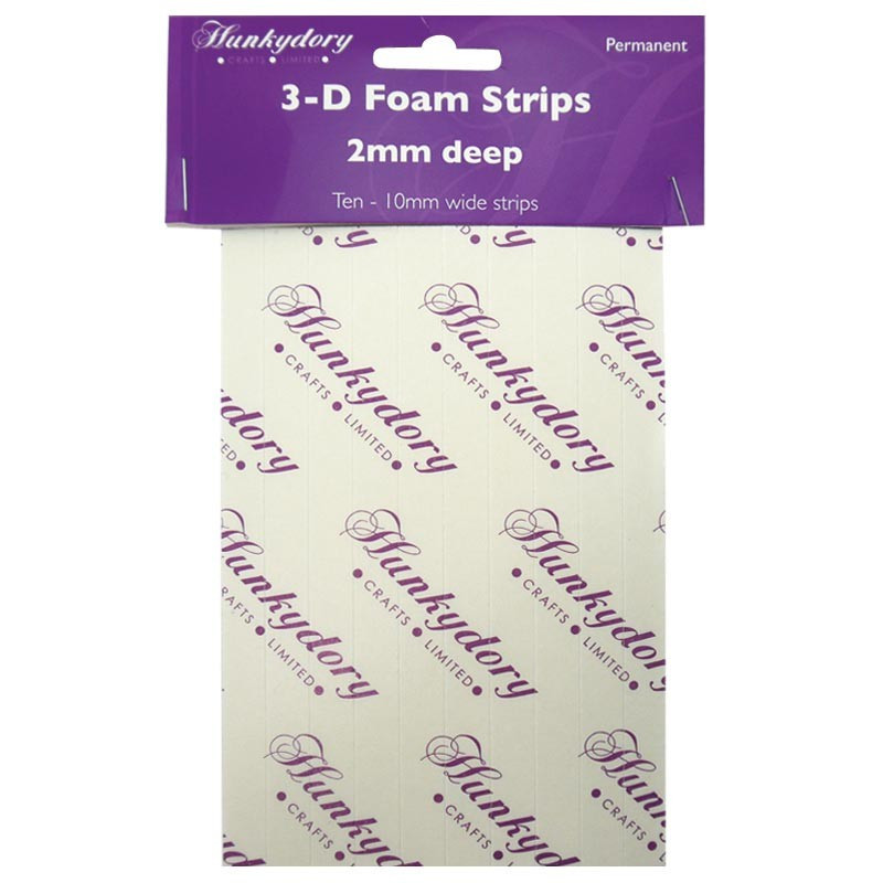 Hunkydory Foam Pads 2mm Deep 10mm Wide Foam Strips