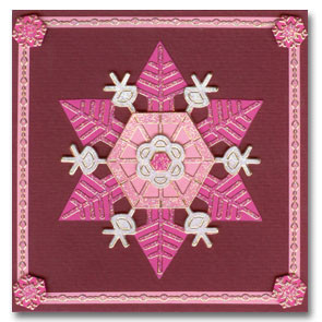 Starform Transparent Glitter Silver 7054 Large Ice Crystals Stickers Peel Outline