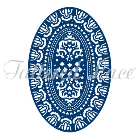 Tattered Lace Victorian Oval Tattered Lace Cutting Die D077