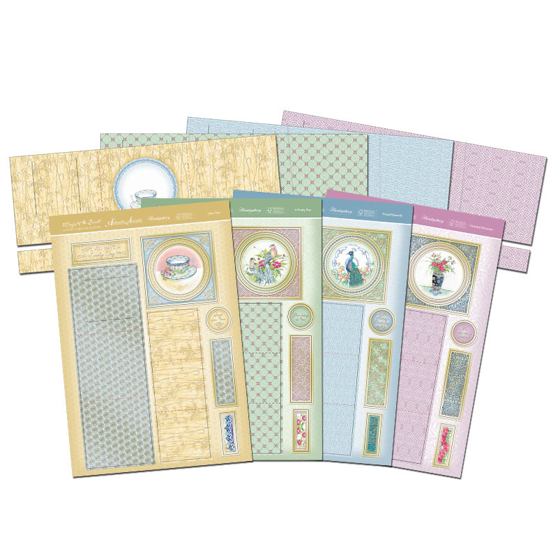 Hunkydory Oriental Blooms Triple Tier Slider Premium Card Kit