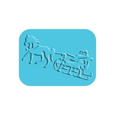 Sizzix Simple Impressions Embossing Folder - Horse Sleigh 654334