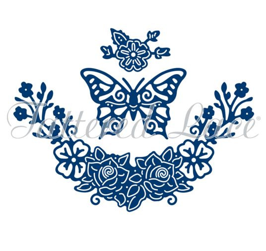 Tattered Lace Butterfly Garden D1137 Cutting Die Set 3-Dies