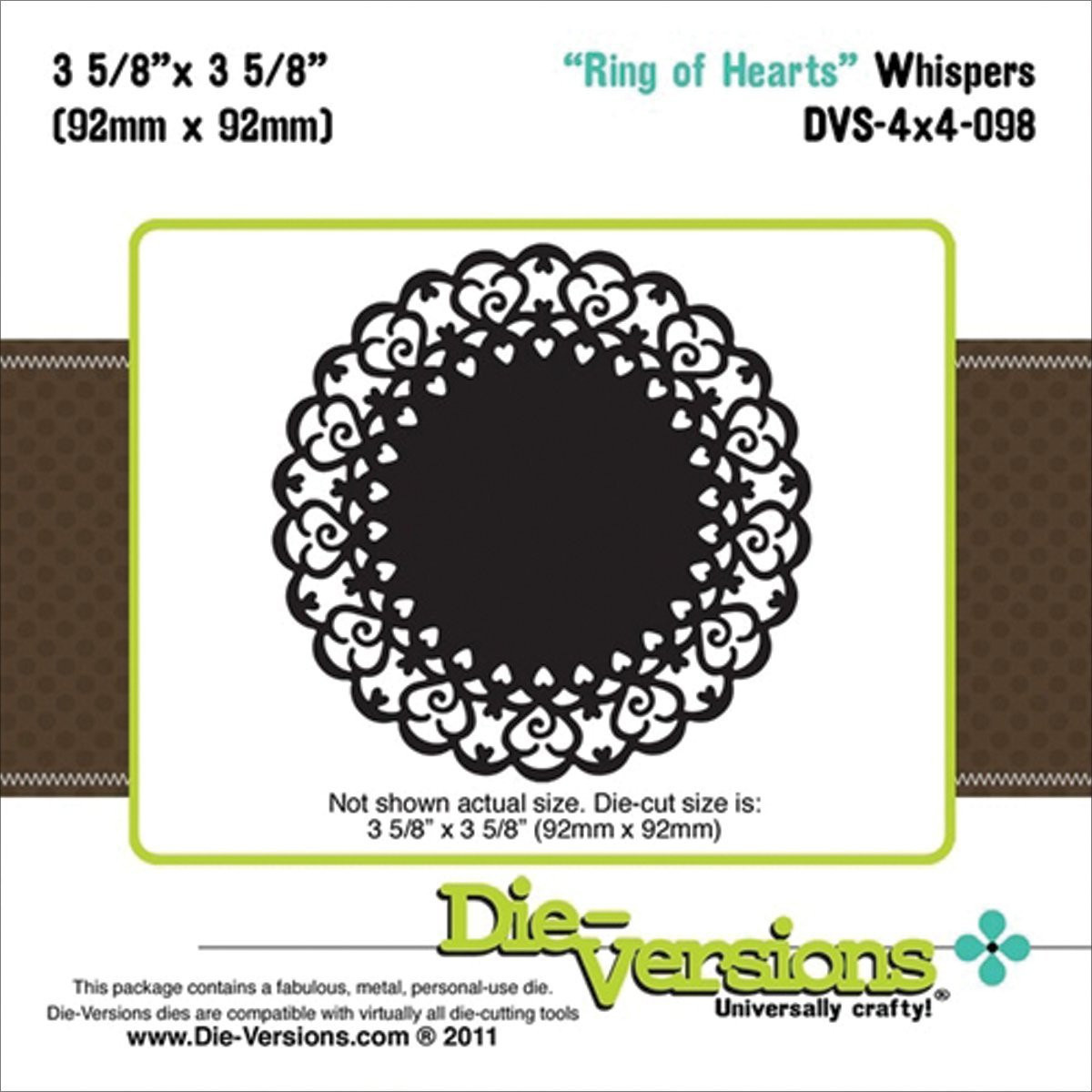 Die-Versions Whispers Ring of Hearts Scrapbooking Die Cuts DVS-4x4-098