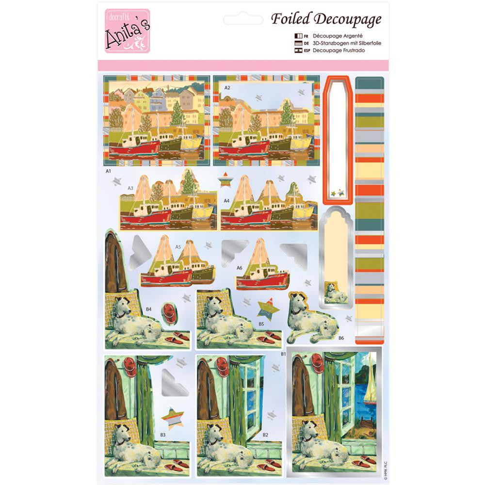Anita's Foiled & Die-Cut Decoupage 3-D Papier Tole --  Harbourside 169644