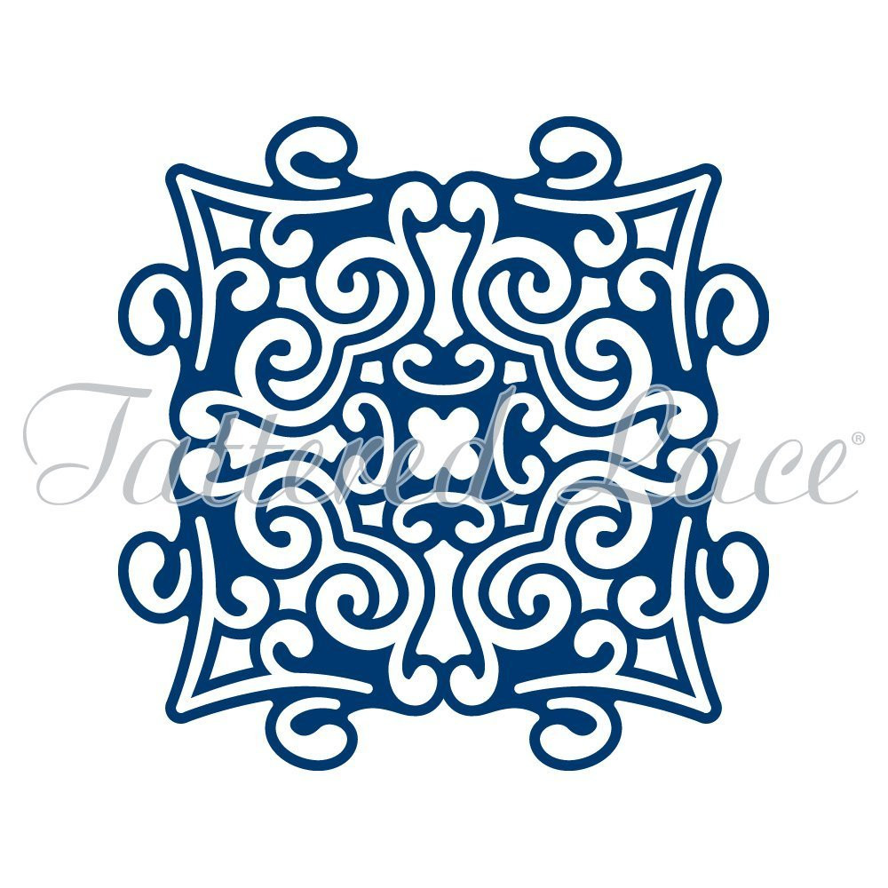 Tattered Lace Ornamental Square Cutting Die D649