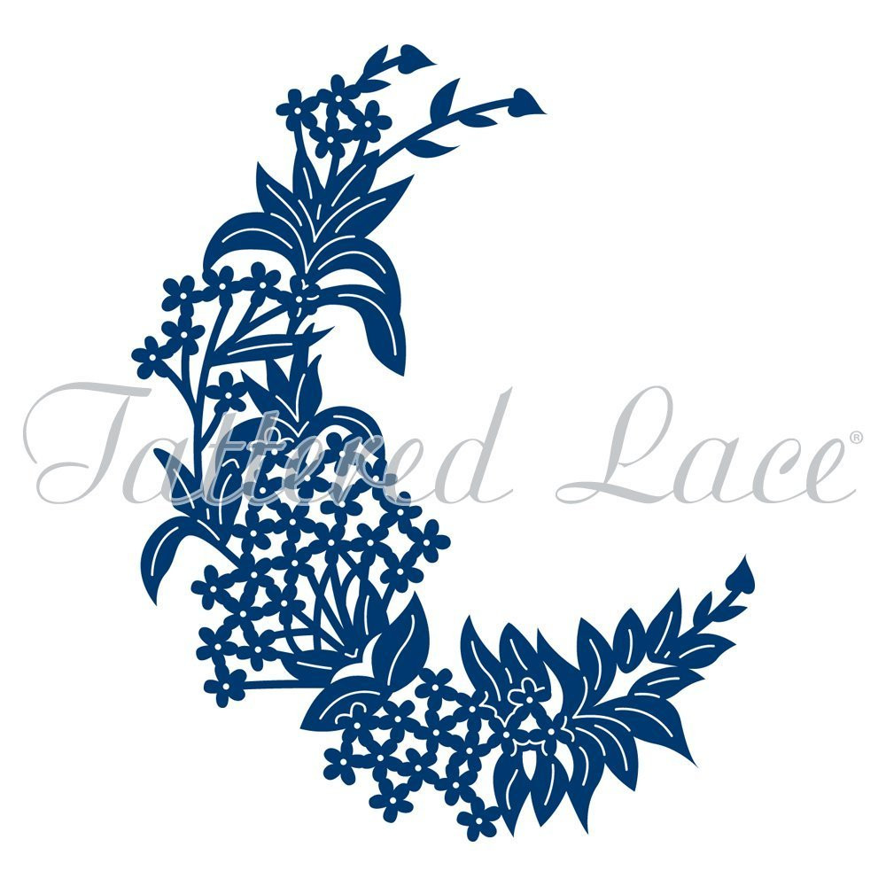 Tattered Lace Floral Crescent Dies D497