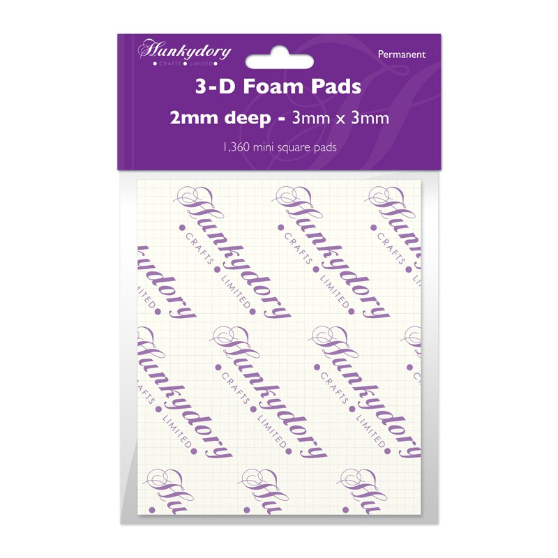 Hunkydory Foam Pads 2mm Deep 3mmx3mm TINY