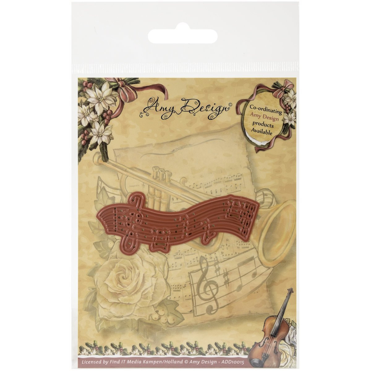 Amy Design Vintage Christmas Die Musical Staff 