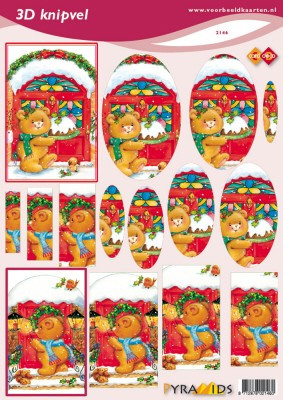 Find it Trading 3-D Pyramid Bears Scissor-Cut Images 2146