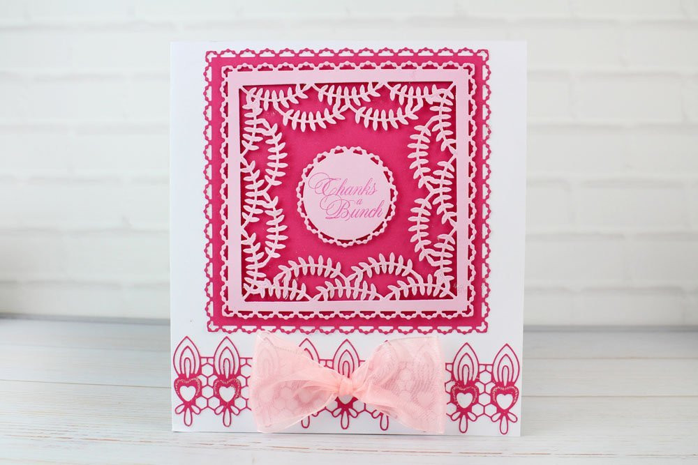 Tattered Lace A Little Bit Ditsy Leaves Frames Metal Card Die