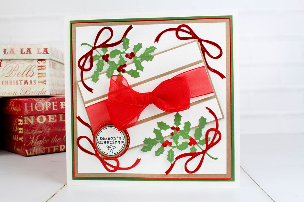 Tattered Lace Christmas Holly Over the Edge Cutting Die ETL303