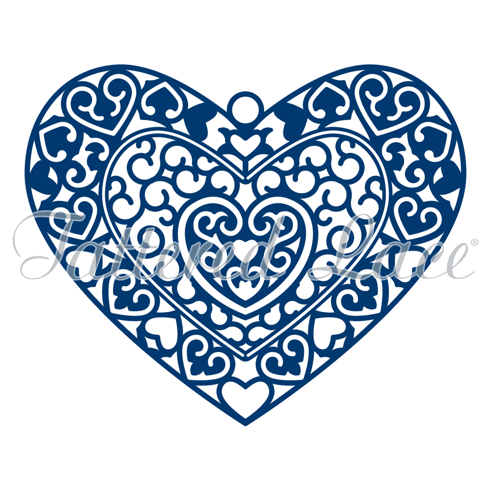 Tattered Lace RETIRED Cherished Locket  D720 Heart