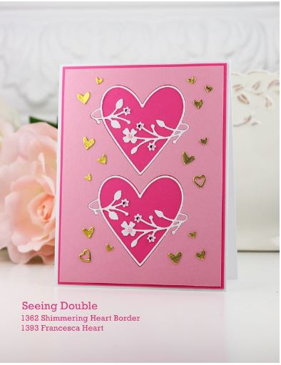 Poppystamps 100% Steel Die Francesca Heart 1393