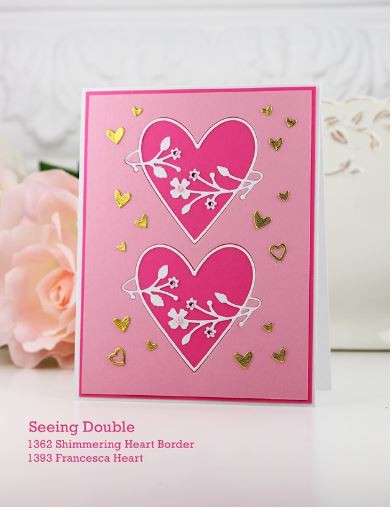 Poppystamps 100% Steel Die Shimmering Heart Border 1362