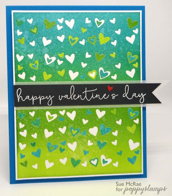 Poppystamps 100% Steel Die Shimmering Heart Border 1362