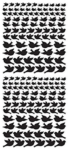 Dazzles Black Jewel Bird Stickers HOTP2585