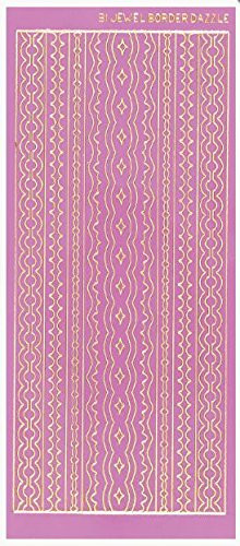 Dazzles Fuchsia Jewel Border Stickers HOTP2578