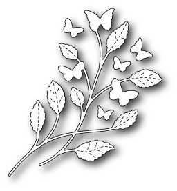 Poppystamps 100% Steel Die Hampstead Butterfly Stem 1425