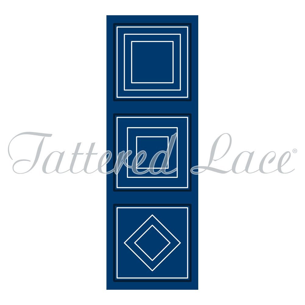 Tattered Lace Linking Apertures Squares Cutting Dies ETL545