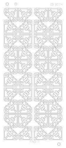 Find It Trading Flower Corners Mirror Silver  CD30748