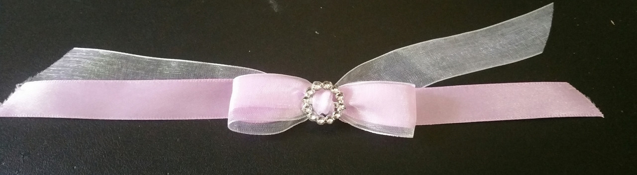 Ribbon Slider Charm Round Acrylic 25pc Silver C2000